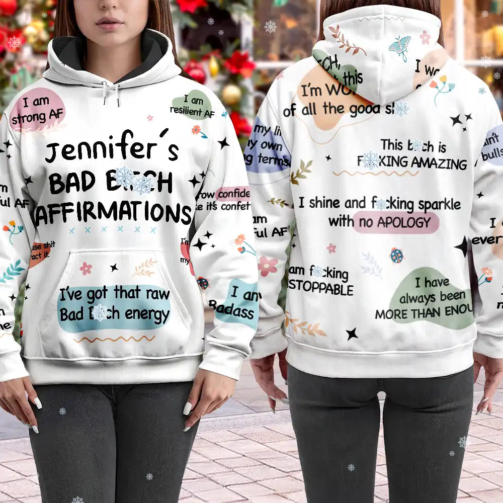 Sweat à capuche personnalisé pour femme, affirmation de soi au quotidien et pouvoir féminin