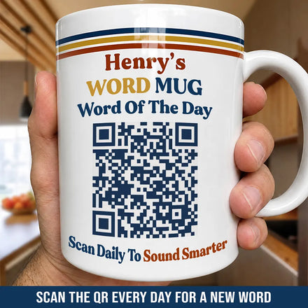 Word Of The Day QR Code - Personalized Mug