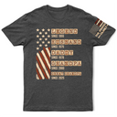 Gift For Father,Gift For Grandpa,Funny - Word Game Legend Husband Dad Papa Stars And Stripes Flag - Personalized T Shirt