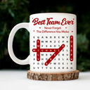 Gifts For Colleagues, Gift For Bestie, Gift For Women, Gift For Men, Happy - Word Search Puzzle Best Team Ever - Personalized Mug
