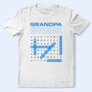 Gift For Father,Gift For Grandpa,Gift For Men,Happy - Word Search Puzzle Daddy Grandpa - Personalized T Shirt