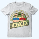 Gift For Father,Funny,Dad,Children - World Okayest Dad - Personalized T Shirt
