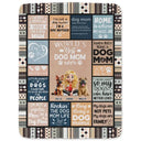 Dog Lovers, Dog Mom, Gift For Women, Gift For Yourself, Happy - World's Best Dog Mom Ever 3D Effect - Personalized Fleece Blanket, Sherpa Blanket