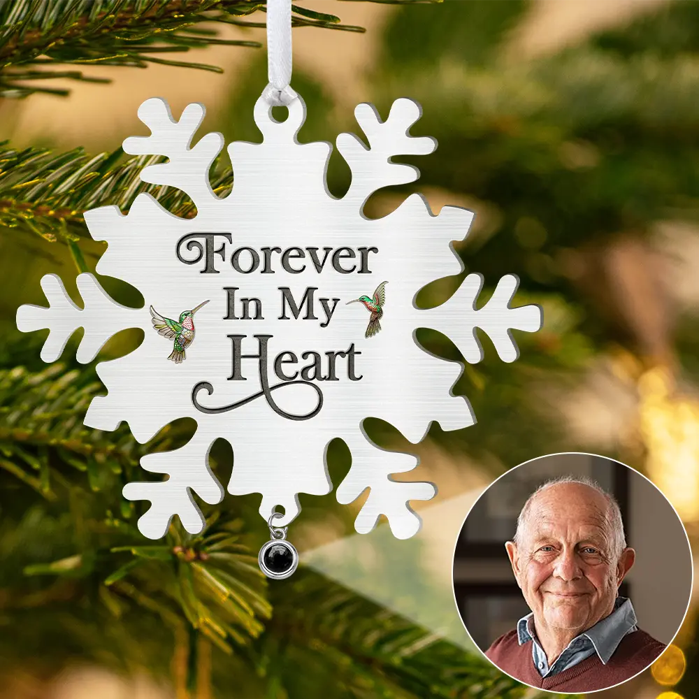 Memorial, Christmas, Family, Parents, Gift For Grandparents, Sad-Custom Photo I'm Always With You Memorial - Personalized Custom Shaped Photo Projection Ornament-KK1363-NAH5215