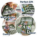 Gift For Father,Dad,Daughters,Sons,Dad,Children,Gift For Men,Custom Photo,Christmas,Love - Custom Photo Dad Papa You Are The Piece That Holds Us Together - Personalized Fleece Blanket, Sherpa Blanket