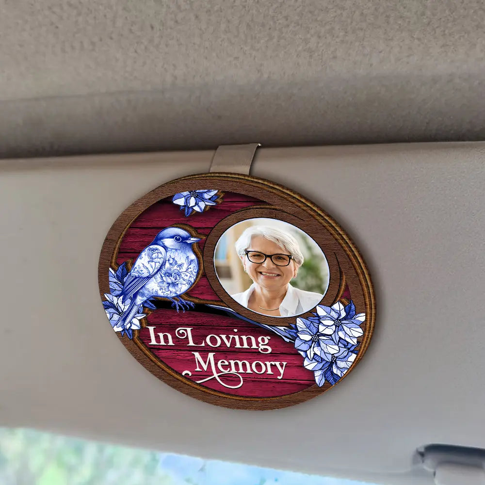 Memorial,Custom Photo,Love,Christmas - Custom Photo Memorial I Am Always With You Toile Art - Personalized Custom Shaped Car Visor Clip