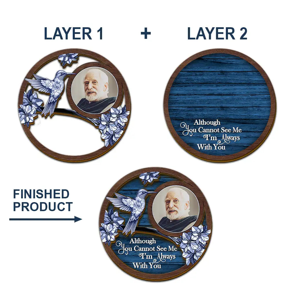 Memorial,Custom Photo,Love,Christmas - Custom Photo Memorial I Am Always With You Toile Art - Personalized Custom Shaped Car Visor Clip