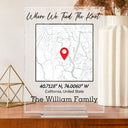 Family,Gift For Father,Gift For Mother,Gift For Son,Gift For Daughter,Love,Gift For Grandma,Gift For Grandpa - Location Map Location Coordinates Our First Home - Personalized Vertical Rectangle Acrylic Plaque