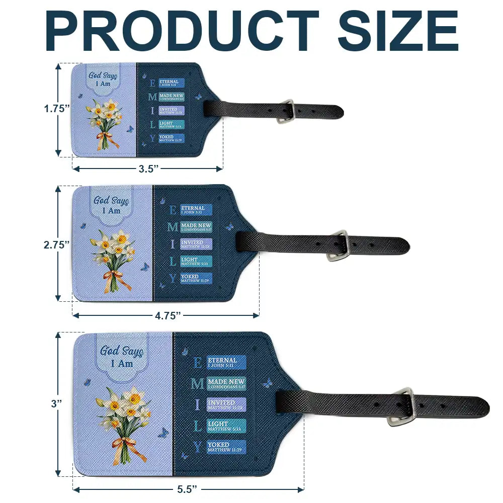 Gift For Wife,Gift For Girlfriend,Gift For Yourself,Gift For Women,Gift For Aunt,Gift For Mother,Gift For Grandma,Gift For Daughter,Gift For Sisters,Gift For Bestie,Happy,Christian,Icon - Created With A Purpose Birth Month Flower - Personalized Luggage Tag