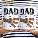 Gift For Father,Top Market,Afro Dad,Non-Eng,Icon,Confident - 3D Inflated Effect Ceramic Hand Punch Dad The Man The Myth The Legend - Personalized White Edge-to-Edge Mug