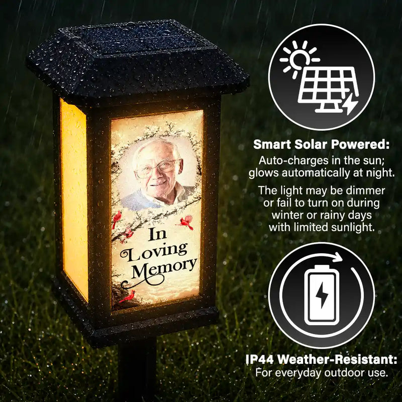 Christmas,Custom Photo,Sympathetic,Family,Memorial,Upload Full Photo - Custom Photo Memorial I'm Always With You - Personalized Solar Garden Light