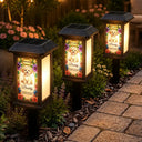 Top Market,Art Design,Christmas,Sympathetic,Pet Lovers,Memorial,Photo - Stained Glass - Custom Photo Stained Glass Memorial Dog Cat Pet Your Light Will Always Shine In My Heart - Personalized Solar Garden Light