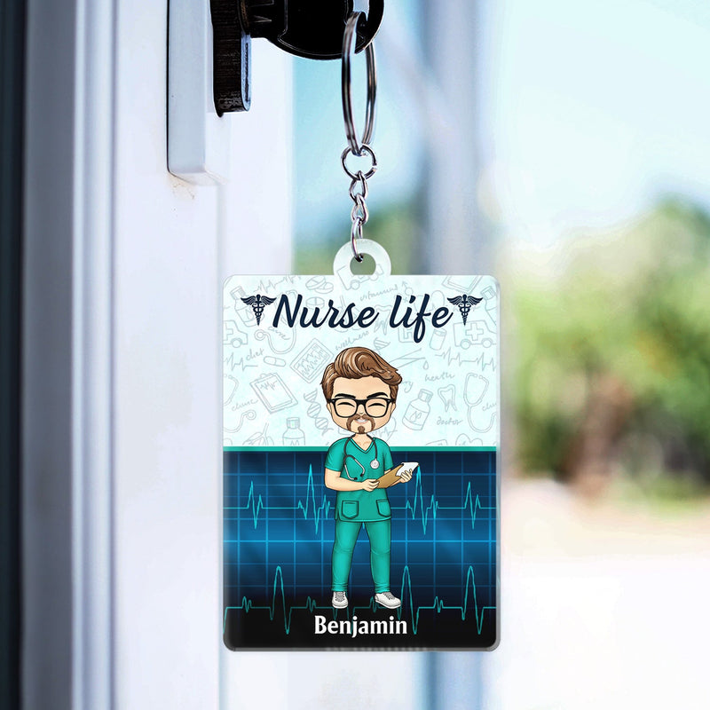 Valeurs nutritionnelles pour infirmières - Cadeau pour infirmières - Porte-clés personnalisé en acrylique