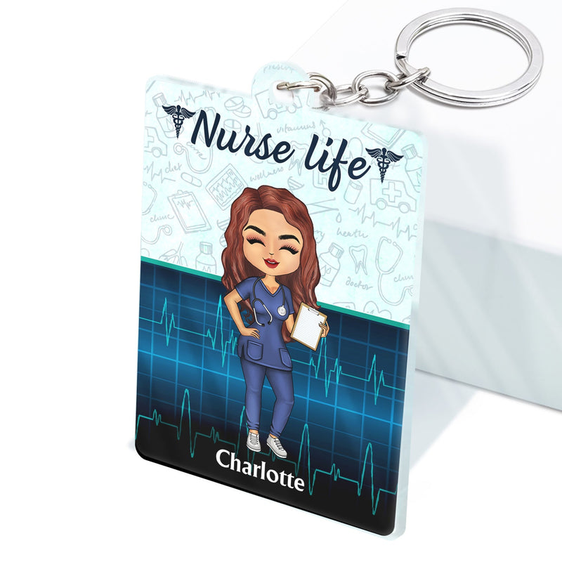 Valeurs nutritionnelles pour infirmières - Cadeau pour infirmières - Porte-clés personnalisé en acrylique