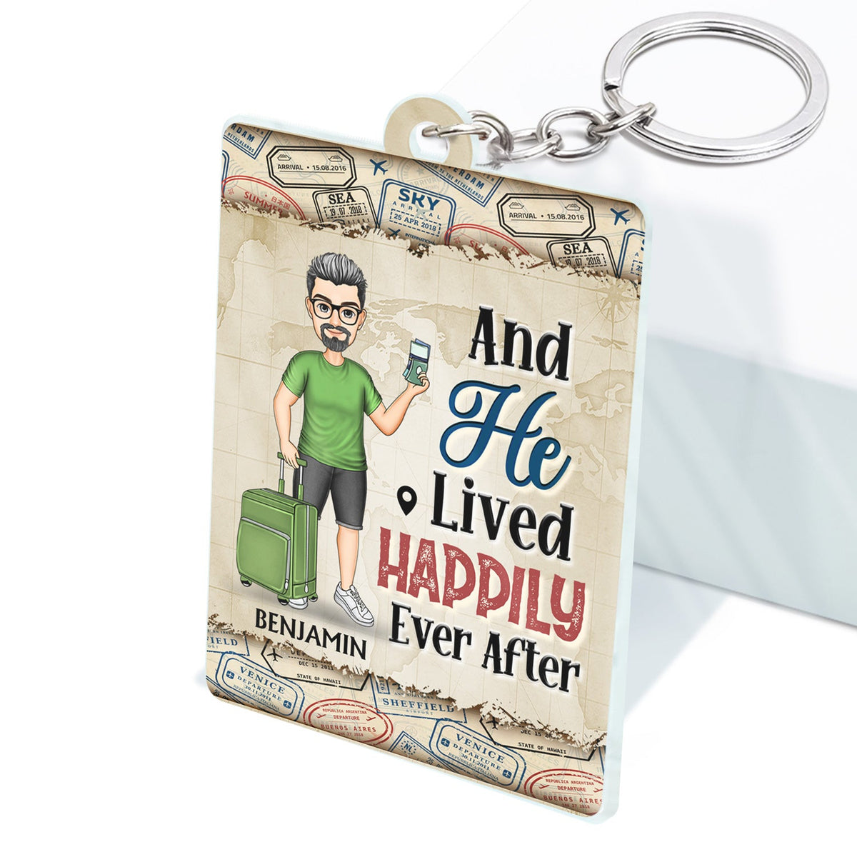 Just A Girl Boy Who Loves Traveling Adventure - Birthday Gift For Travel Lovers - Personalized Custom Acrylic Keychain