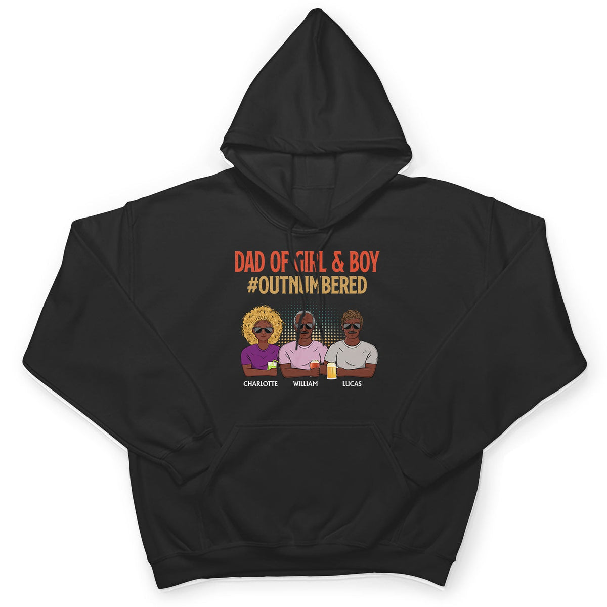 Papa de filles en infériorité numérique - Cadeau pour père - T-shirt personnalisé