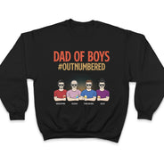 Papa de filles en infériorité numérique - Cadeau pour père - T-shirt personnalisé