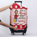 Custom Photo Just A Girl Boy Who Loves Traveling Cruising - Gift For Yourself, Travel Lovers - Personalized Custom Luggage Cover