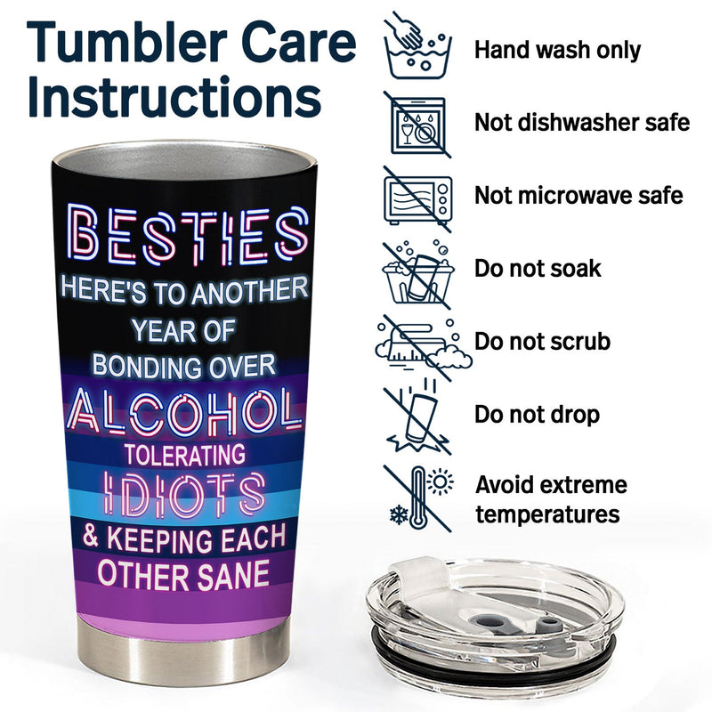 Drinking Friends Partners In Crime Just Remember If We Get Caught - Birthday Gifts For Friends, Besties, Soul Sisters, BFF - Personalized Custom Tumbler