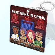 Partenaires dans le crime, n'oubliez pas si nous nous faisons prendre, bar Best Friends - Cadeau Bestie BFF - Porte-clés personnalisé en acrylique