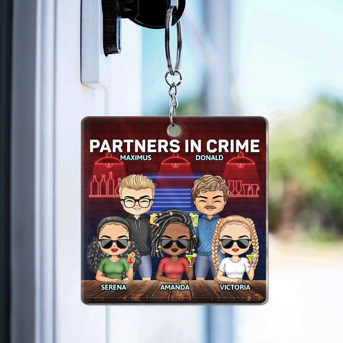 Partenaires dans le crime, n'oubliez pas si nous nous faisons prendre, bar Best Friends - Cadeau Bestie BFF - Porte-clés personnalisé en acrylique