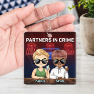 Partenaires dans le crime, n'oubliez pas si nous nous faisons prendre, bar Best Friends - Cadeau Bestie BFF - Porte-clés personnalisé en acrylique