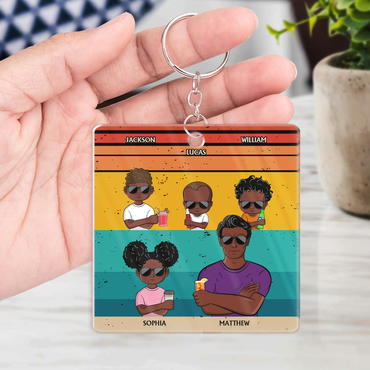 Dear Dad Great Job We're Awesome Thank You - Funny, Birthday Gift For Father, Husband - Personalized Custom Acrylic Keychain