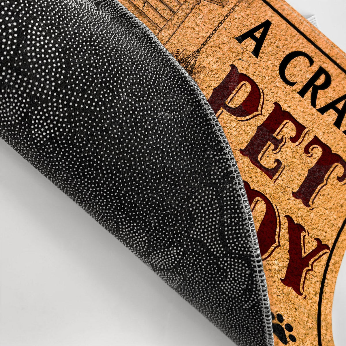 A Crazy Dog Cat Lady Lives Here - Birthday, Home Decor Gift For Yourself, Women, Mom, Mother, Pet Lovers - Personalized Custom Doormat