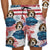 Custom Photo Funny Family Pet Face Stars And Stripes - Gift For Men, Dog And Cat Lovers - Personalized Custom Unisex Beach Shorts