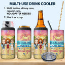 Beaches Booze Besties Best Friends - Gift For BFF, Siblings, Colleagues - Personalized Custom 4 In 1 Can Cooler Tumbler
