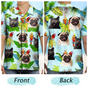 Custom Photo Funny Family Pet Face Tropical Parrots - Gift For Pet Lovers, Dog Lovers, Cat Lovers - Personalized Hawaiian Shirt