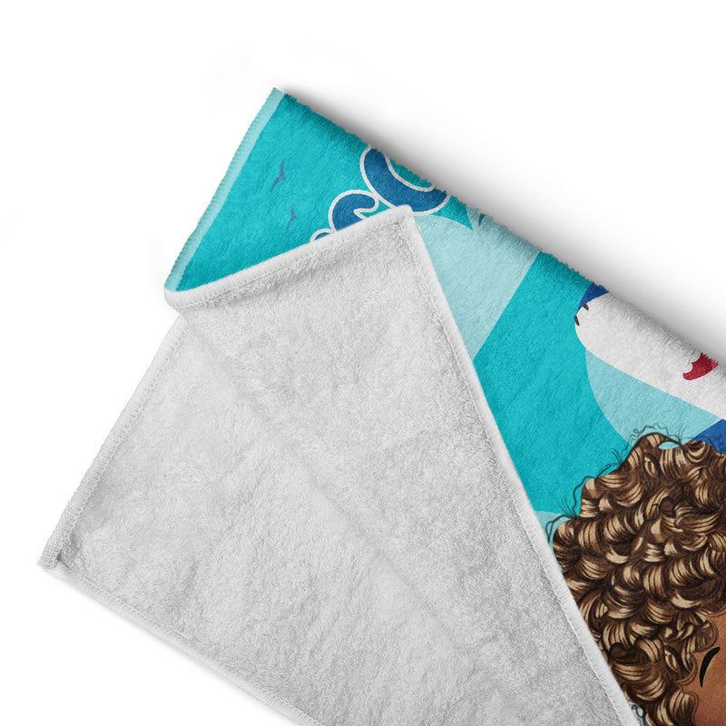 Baby And Kid Shark - Summer, Vacation, Beach Funny Gift For Kids - Personalized Beach Towel