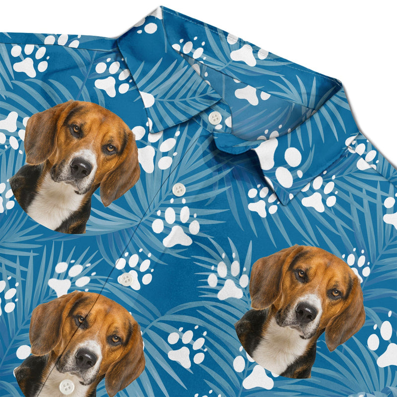 Custom Photo Funny Family Pet Face Colorful Paws - Gift For Pet Lovers, Dog Lovers, Cat Lovers - Personalized Hawaiian Shirt