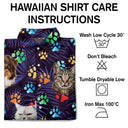 Custom Photo Funny Family Pet Face Colorful Paws - Gift For Pet Lovers, Dog Lovers, Cat Lovers - Personalized Hawaiian Shirt