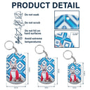 Custom Photo You Left Paw Prints On My Heart - Pet Memorial Gift - Personalized Aluminum Keychain