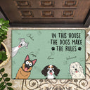 We Rule The House Dog Version - Home Decor, Birthday, Funny, Housewarming Gift For Dog Lovers - Personalized Doormat