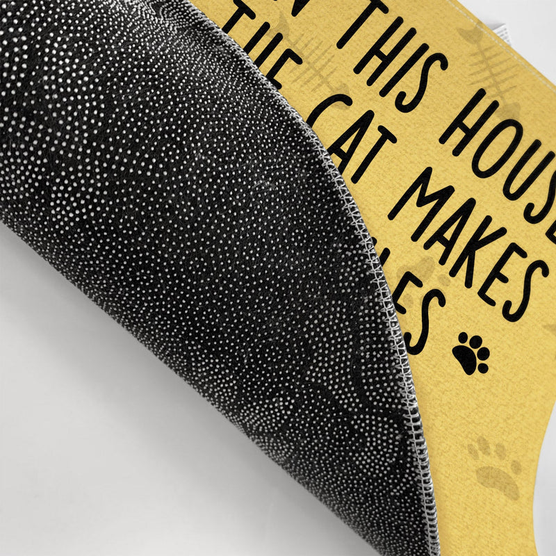 We Rule The House Cat Version - Home Decor, Birthday, Funny, Housewarming Gift For Cat Lovers - Personalized Doormat