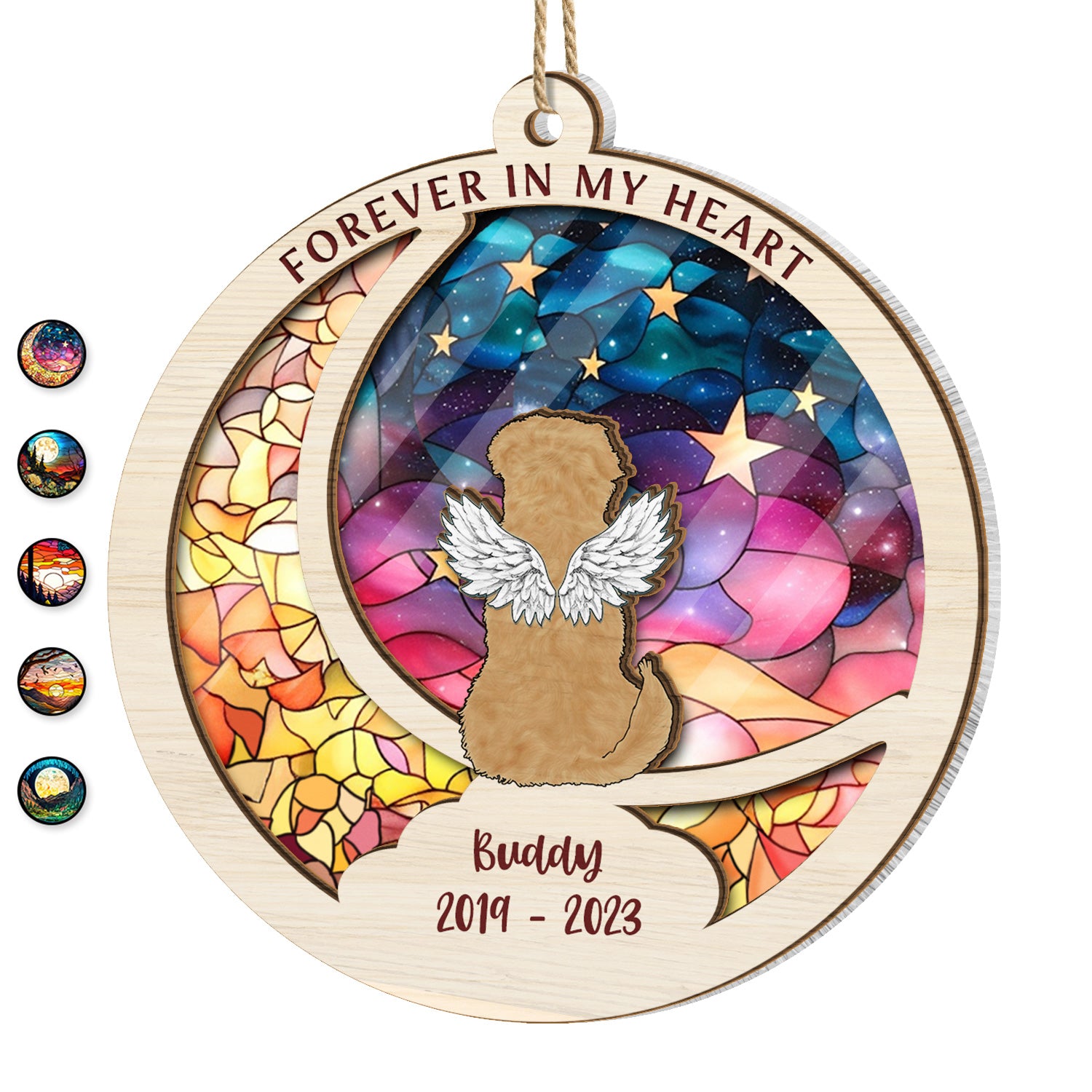Fishing In Heaven - Memorial Gift - Personalized Custom Circle Ceramic -  Wander Prints™