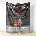 Sending Hugs From Heaven - Family Memorial Gift - Personalized Fleece Blanket
