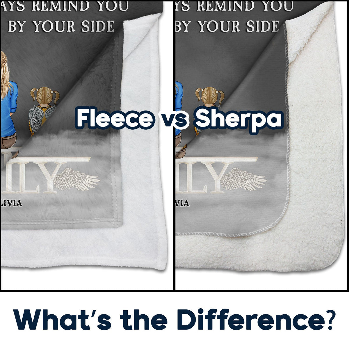 Sending Hugs From Heaven - Family Memorial Gift - Personalized Fleece Blanket