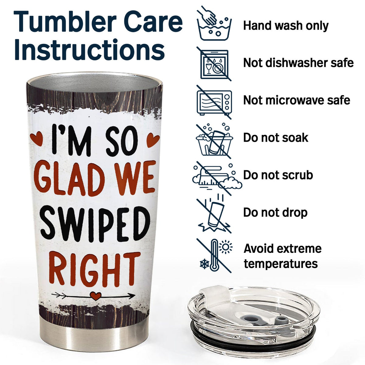 Je t'ai rencontré, je t'ai aimé, je t'aime, je te garde - Cadeau d'anniversaire, d'amour, d'anniversaire pour conjoint, mari, épouse, petit ami, petite amie, couple - Gobelet personnalisé