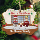 Joyeux Noël, belle famille ! Cadeau pour les parents ! Décoration en bois avec médaillon personnalisé.