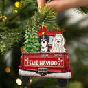 Feliz Navidog - Christmas Gift For Dog Lovers - Personalized Wooden Cutout Ornament