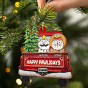 Meowy Christmas - Christmas Gift For Cat Lovers - Personalized Wooden Cutout Ornament