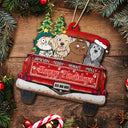 Joyeux Pawlidays - Cadeau de Noël pour les amoureux des chiens, des chats et des animaux - Décoration en bois découpée personnalisée