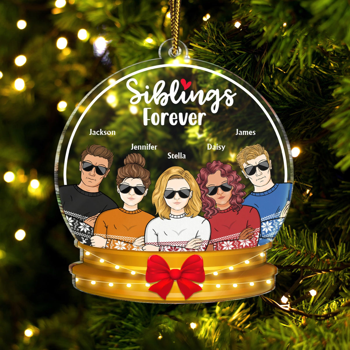 Siblings Forever Snow-globe - Christmas Gift For Family, Friends, Coup ...