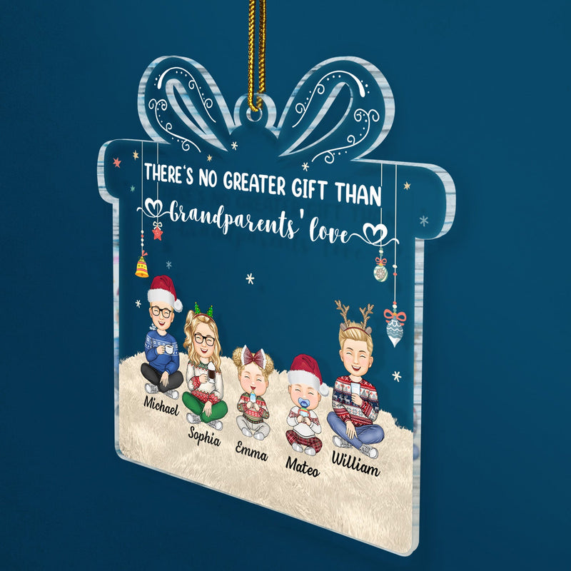Il n'y a pas de plus beau cadeau que les petits-enfants - Cadeau de Noël pour la famille, grand-mère, grand-père, grands-parents - Ornement acrylique personnalisé en forme personnalisée