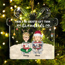 Il n'y a pas de plus beau cadeau que les petits-enfants - Cadeau de Noël pour la famille, grand-mère, grand-père, grands-parents - Ornement acrylique personnalisé en forme personnalisée