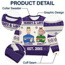 Hubby & Wifey - Anniversary, Christmas Gift For Couples, Husband, Wife - Personalized Unisex Ugly Sweater