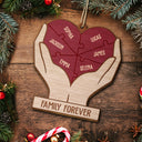 Heart Puzzle - Christmas Gifts For Family, Siblings - Personalized Custom Shaped Wooden Ornament